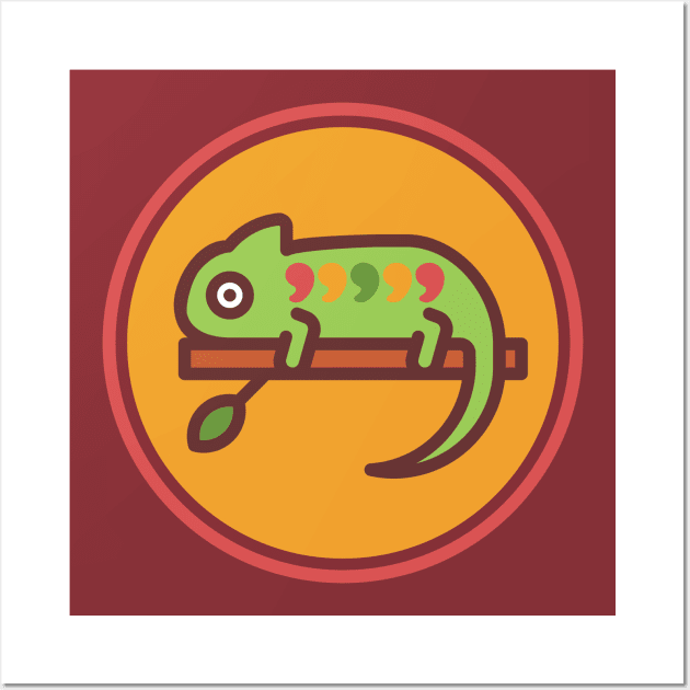 Comma-Comma-Comma-Comma-Comma Chameleon Wall Art by Heyday Threads